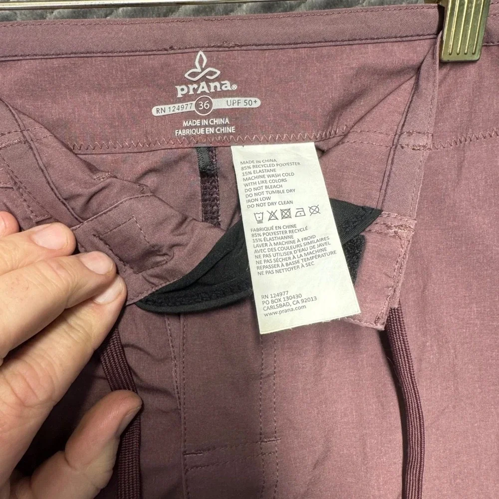 Prana Mens Purple Board Shorts Size 36‎ M3CATA115 UPF 50+ Recycled (1517)